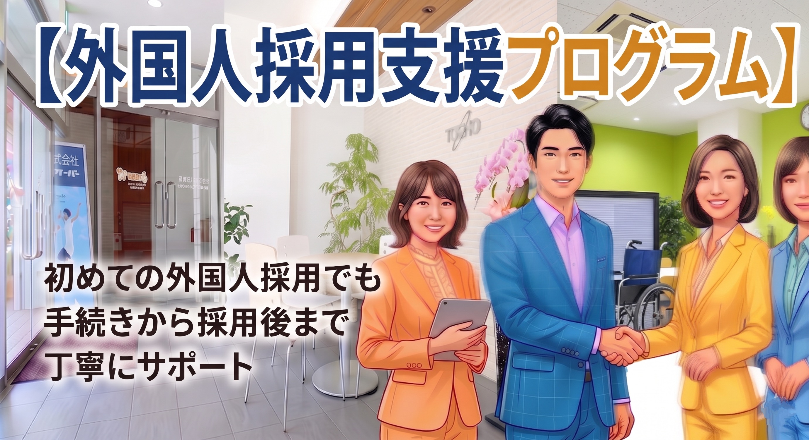 採用支援風景